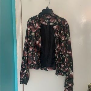 Flowered Bomber Jacket